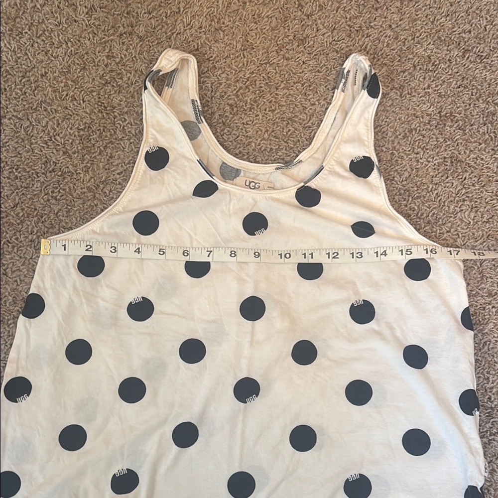 Worn Once UGG Cream and Black Polka Dot Organic Cotton Pajamas - Picture 5 of 10